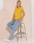 T-shirt manches courtes uni (miel)