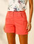 Short à revers, stretch (corail)