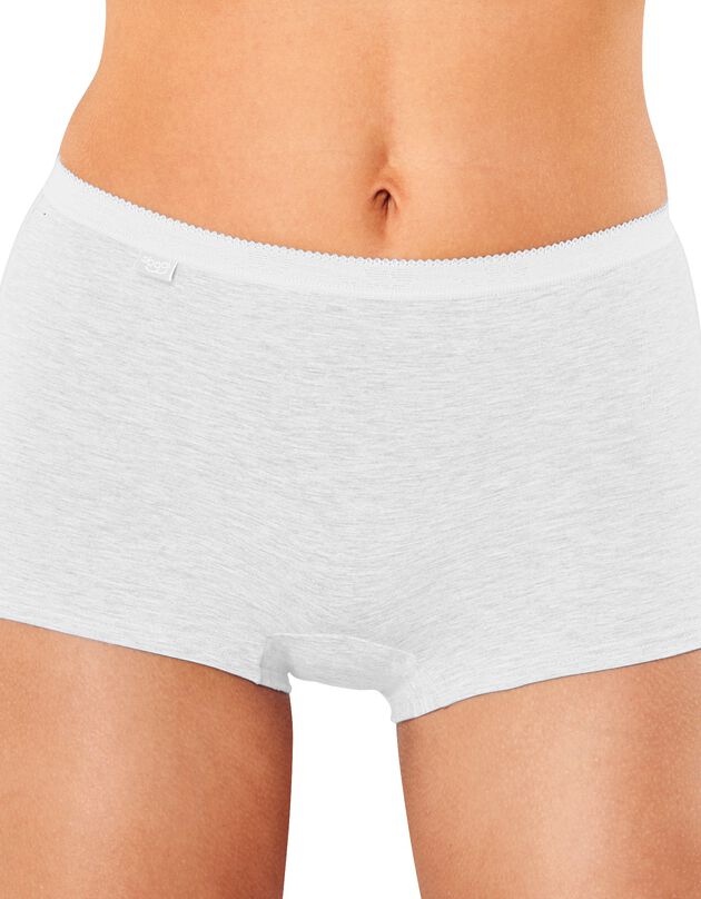 Short maxi Basic + - lot de 3 (blanc)