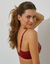 Soutien-gorge forme emboîtante dentelle florale "Capucine" - avec armatures (rouge)