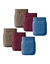 Slip ouvert taille haute uni - lot de 6 (bordeaux / bleu)