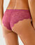 Culotte microfibre et dentelle stretch forme tanga taille haute - lot de 2 (prune + nude)
