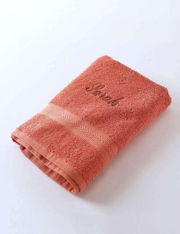 Collection serviettes de bain personnalis&eacute;es - confort moelleux 420 g/m&sup2; (tomette)