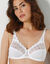 Soutien-gorge tulle brodé "Letizia" - avec armatures (blanc)