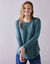 Pull évasé, maille anglaise (vert sauge)
