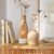 Vase en bois brut forme pot - hauteur 15 cm (bois)