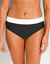 Culotte de bain forme maxi colorblock (noir / écru)