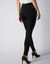 Legging uni bande côté brillante, maille (noir)