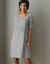 Chemise de nuit dos macramé (gris chiné)