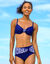 Haut de maillot de bain avec armatures drapé uni (marine)