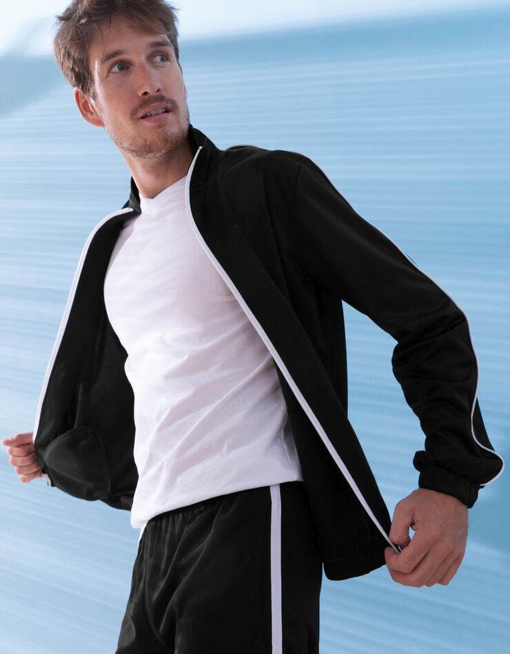 Veste sport microfibre zippée (noir) Veste sport microfibre zippée (noir)