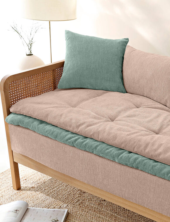 Long coussin de canapé chenille (taupe)