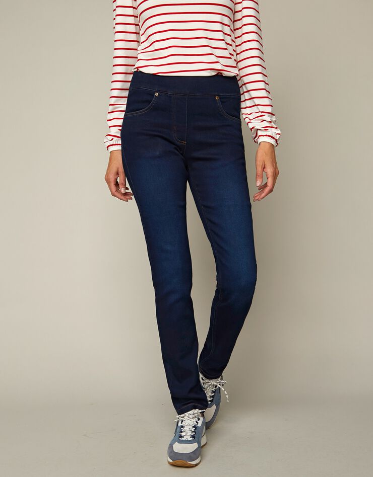 Jegging fuselé ultra stretch, maille effet jean (dark blue) Jegging fuselé ultra stretch, maille effet jean (dark blue)