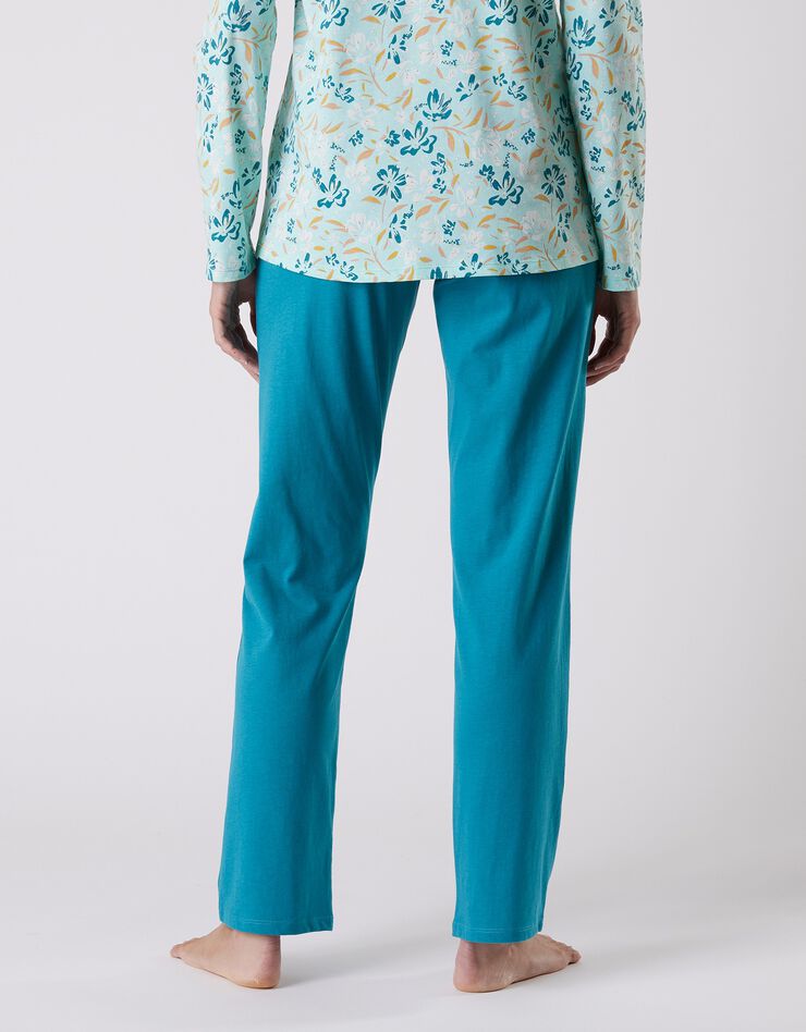 Pantalon pyjama coton imprimé "jardin secret" (émeraude) Pantalon pyjama coton imprimé "jardin secret" (émeraude)