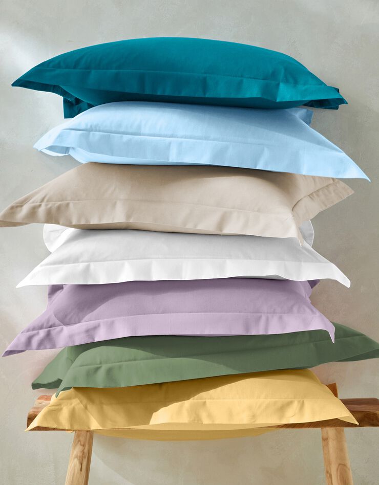 Linge de lit uni - coton bio (violine)