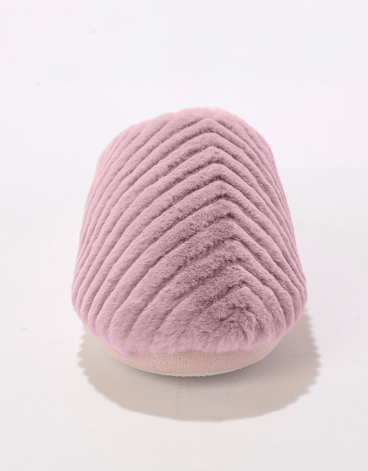 Mules en polaire plates et moelleuses (rose) Mules en polaire plates et moelleuses (rose)
