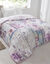 Couette coton imprimée Champêtre 400 g/m² (parme / gris)
