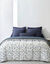 Couette microfibre imprim&eacute;e Confettis 200 g/m&sup2; (bleu vert)