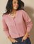 Gilet boutons fantaisie, toucher doux (rose chiné)