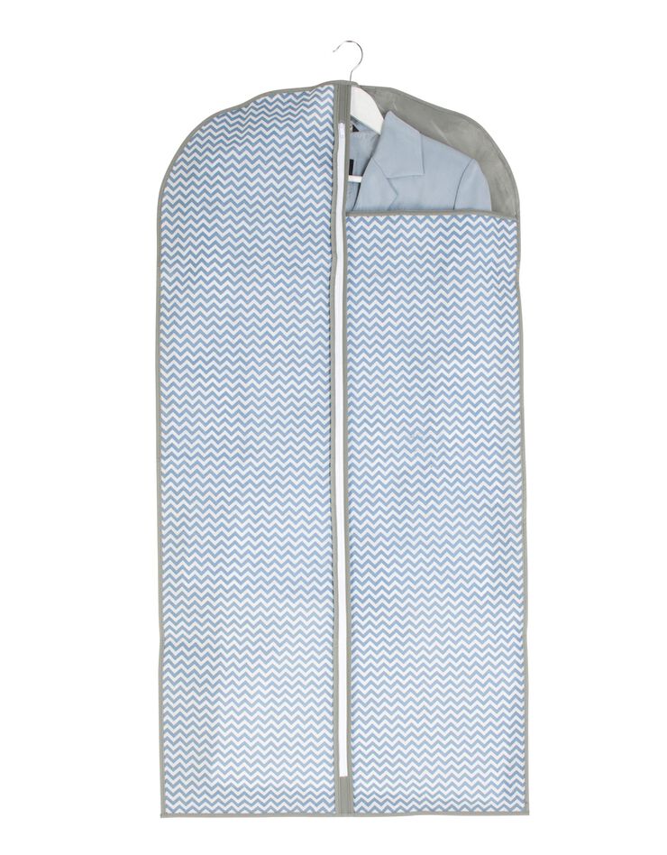 Housse vêtements imprimée grand modèle - lot de 2 (gris)