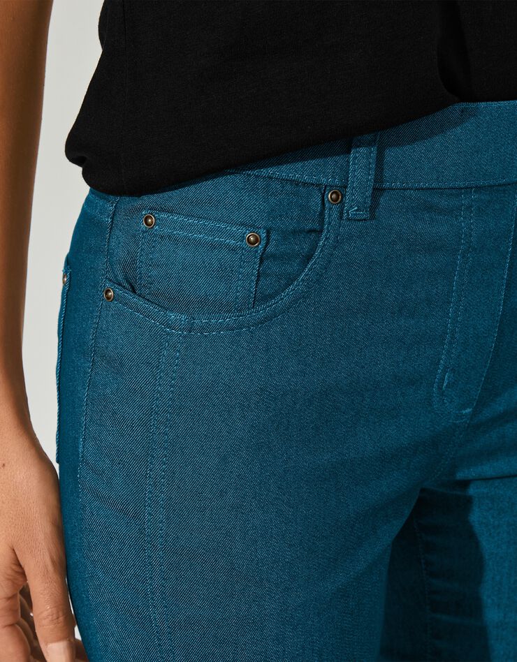 Pantalon stretch coutures affinantes (bleu paon) Pantalon stretch coutures affinantes (bleu paon)