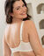Soutien-gorge forme minimiseur effet foulard tout dentelle - avec armatures (ivoire)