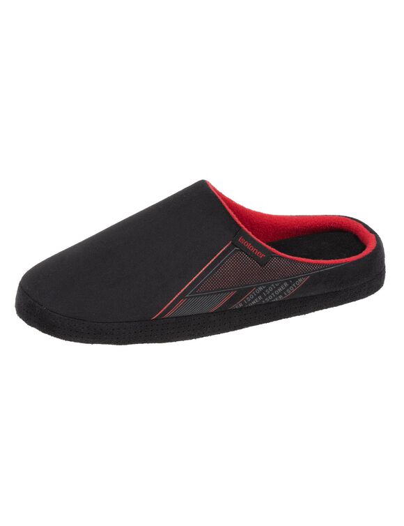 Mules chaussons su&eacute;dine (noir)
