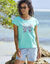 T-shirt imprimé placé "papillon" (lagon)