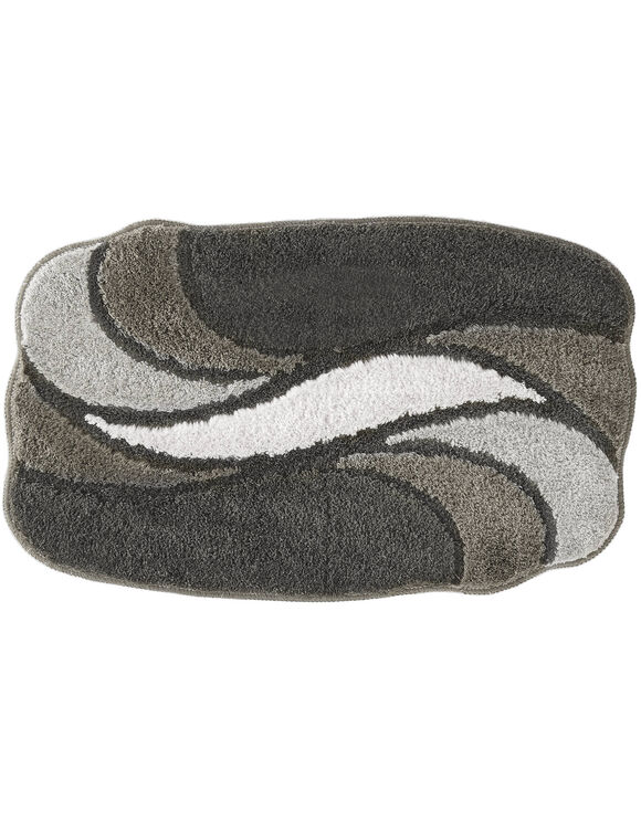 Tapis de bain pétales (gris)
