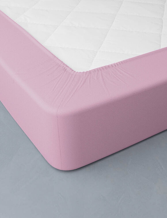 Drap-housse uni jersey bonnet 40 cm (lavande)