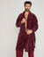 Robe de chambre polaire toucher peluche imprim&eacute; chevrons (bordeaux)
