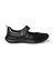 Babies scratchées en cuir et textile extensible (noir)
