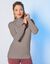 Sous-pull col roulé coton stretch uni (taupe)