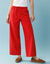 Pantalon large Sp&eacute;cial Petites viscose-coton-lin (rouge)