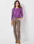 T-shirt col tunisien manches longues (violet)