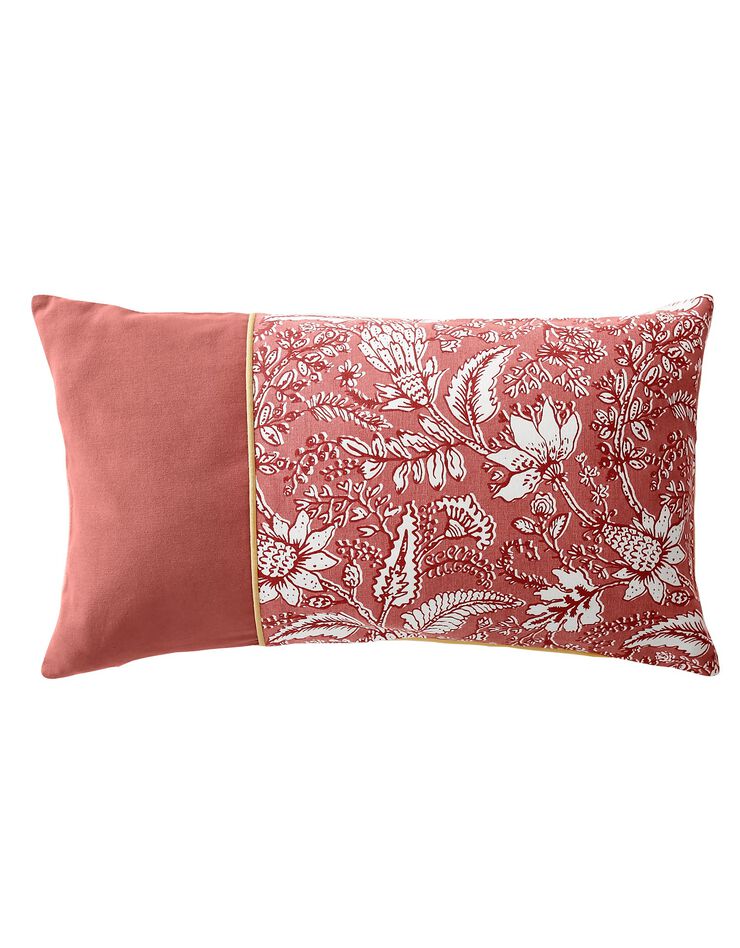 Housse de coussin rectangulaire imprimé fleurs indiennes - lot de 2 (bois de rose) Housse de coussin rectangulaire imprimé fleurs indiennes - lot de 2 (bois de rose)