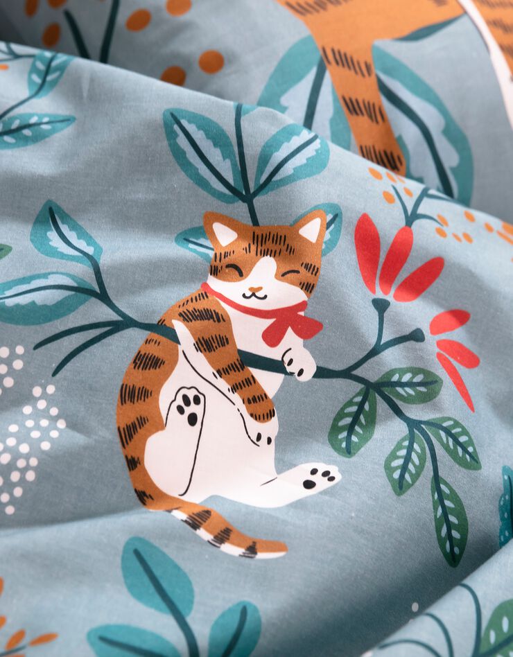 Linge de lit enfant imprimé Châtaigne - coton  (céladon)