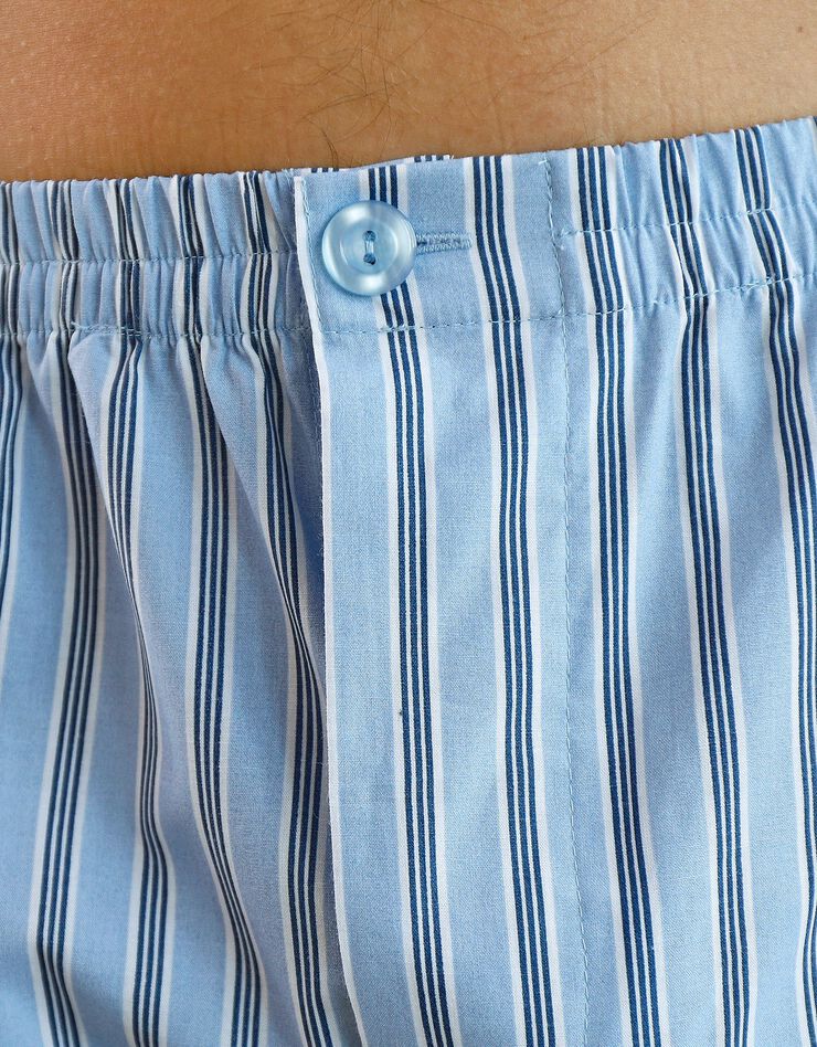 Pyjama rayures - pilou coton (bleu ciel) Pyjama rayures - pilou coton (bleu ciel)