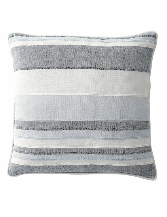 Housse coussin multicolore coton tissage artisanal - lot de 2 (gris perle)