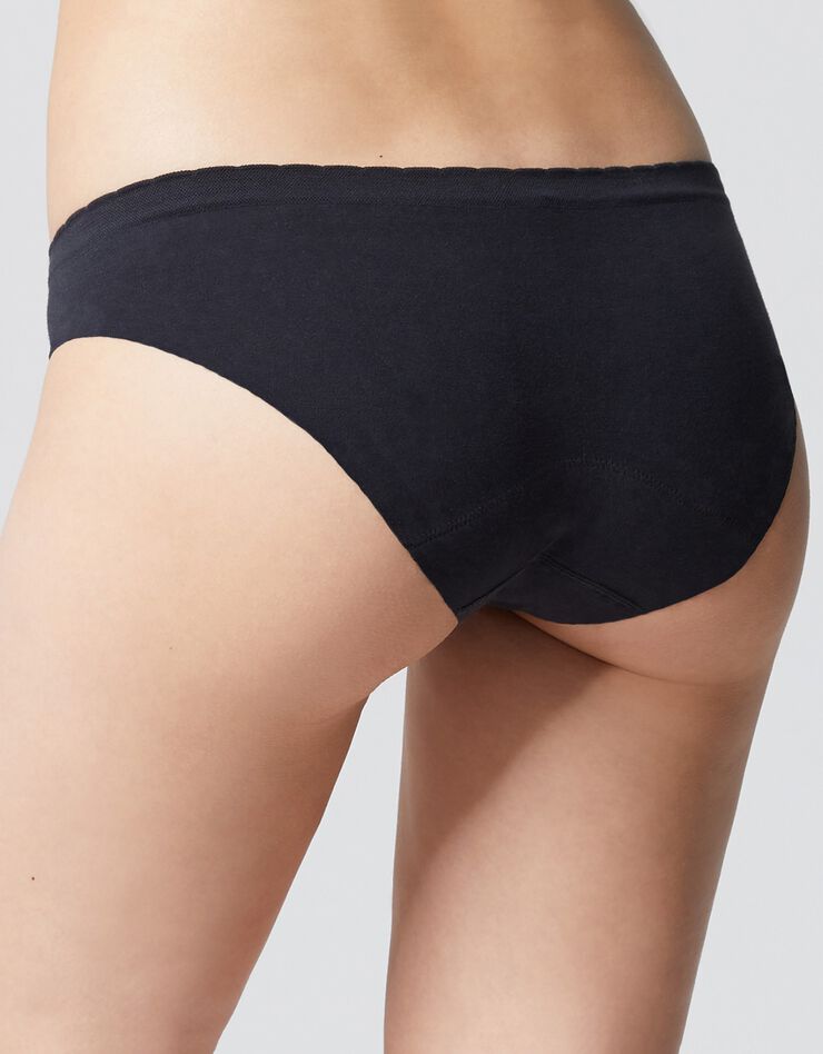 Culotte haute menstruelle Les Fleurs de Coton (noir) Culotte haute menstruelle Les Fleurs de Coton (noir)