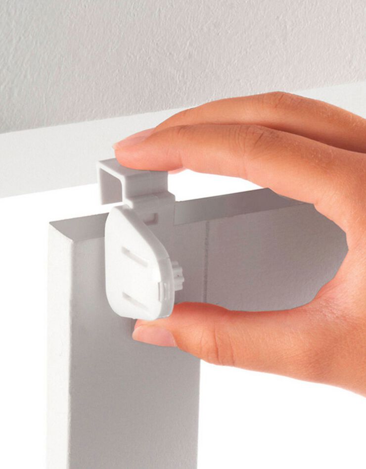 Store enrouleur occultant uni à clipser, gris Blancheporte