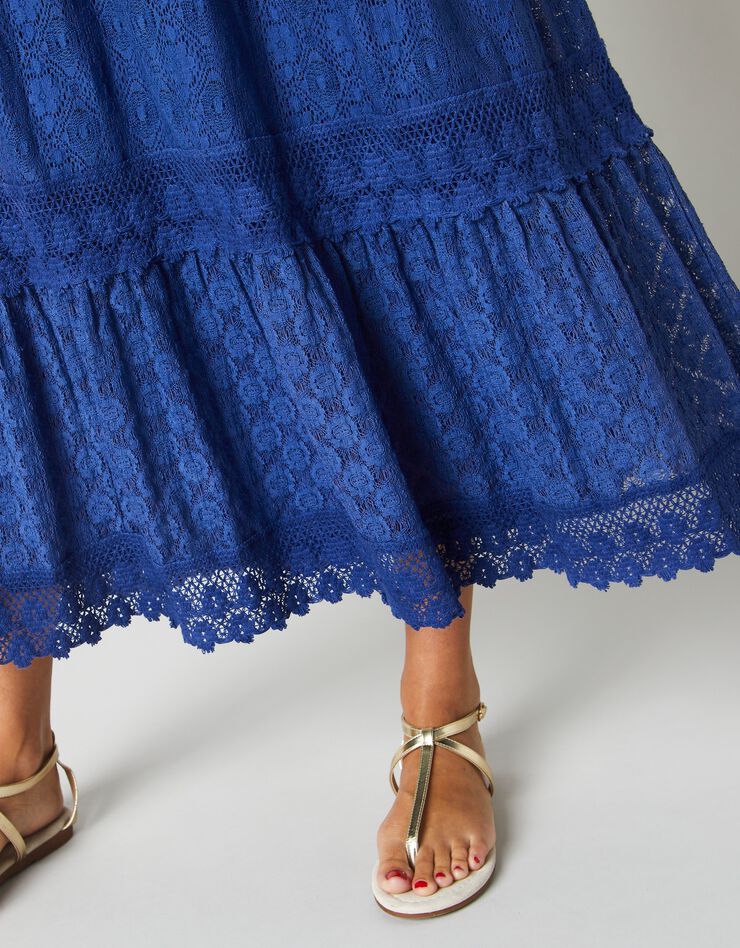 Robe longue dentelle macramé (indigo) Robe longue dentelle macramé (indigo)