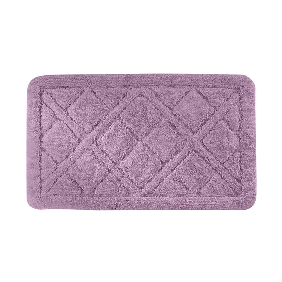 Tapis de bain losanges (parme)