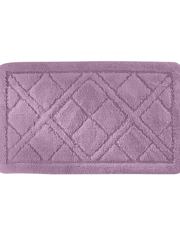 Tapis de bain losanges (parme)