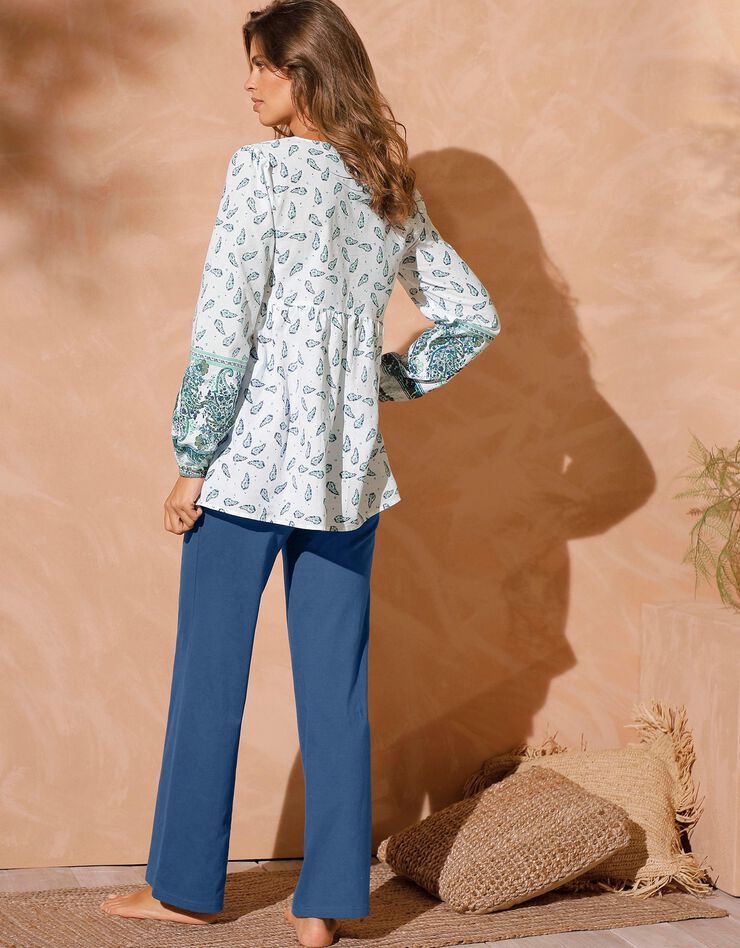 Pantalon large maille fluide (bleu indigo) Pantalon large maille fluide (bleu indigo)