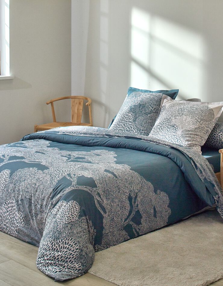 Linge de lit Gaelle en coton imprimé  (ardoise)