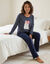 Pyjama manches longues motif "chatons" (marine)