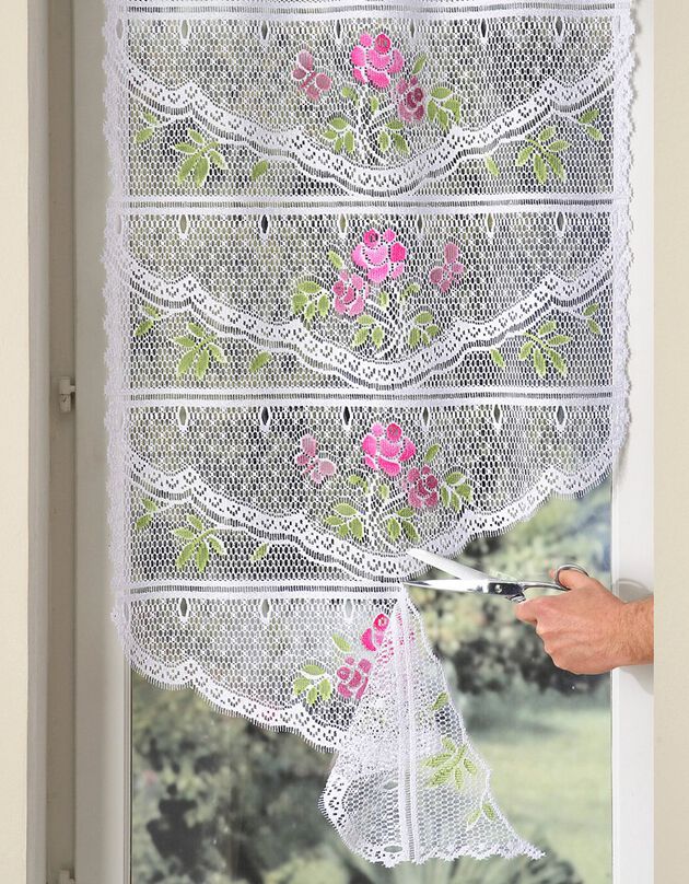 Brise-bise modulable motif roses (peint rose)