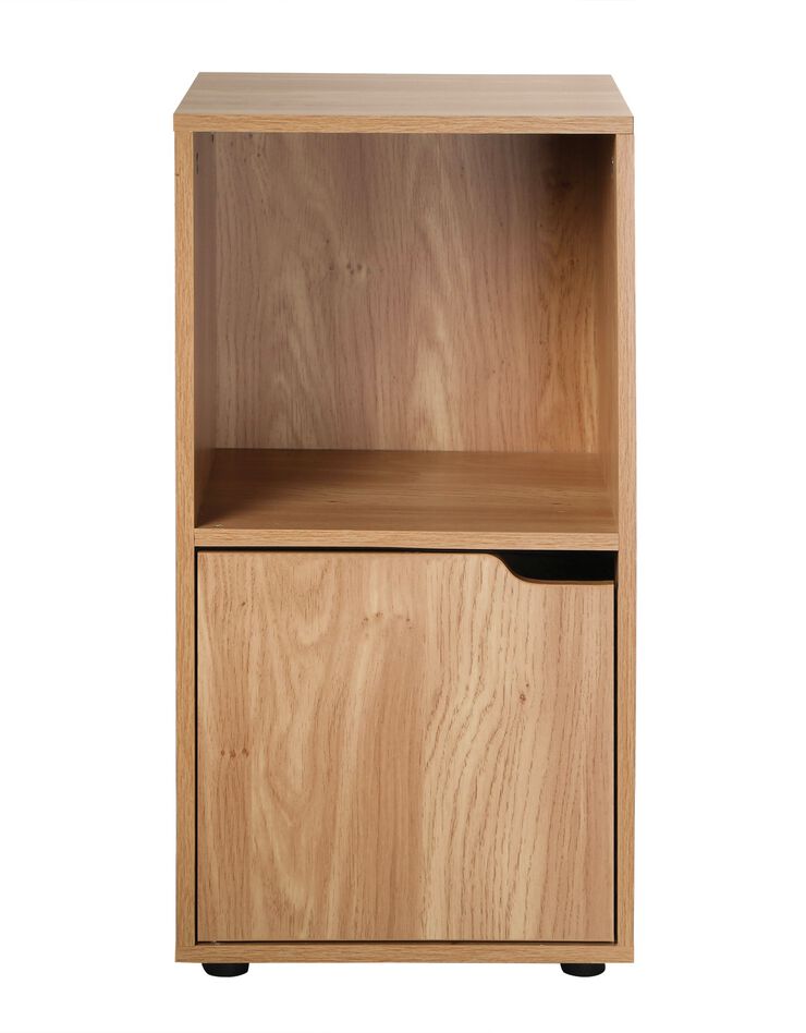 Meuble de rangement STAVRA– 2 cases 1 porte (naturel)