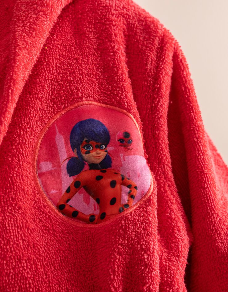 Peignoir de bain enfant Miraculous® personnalisable, éponge coton - 380g/m2 (rose)